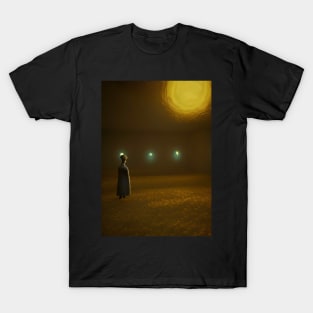 GHOST WATCHING A FULL HALLOWEEN MOON T-Shirt